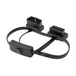 Auto si Moto - Reparatii si depanare - Sisteme de diagnoza - Prelungitor Cablu Auto Techstar®, OBD2, 60 cm, cu Buton ON/OFF - Infinity.ro