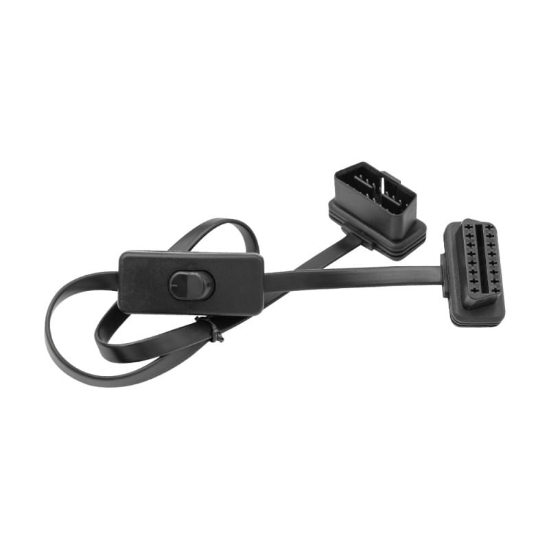 Auto si Moto - Reparatii si depanare - Sisteme de diagnoza - Prelungitor Cablu Auto Techstar®, OBD2, 60 cm, cu Buton ON/OFF - Infinity.ro