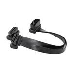 Auto si Moto - Reparatii si depanare - Sisteme de diagnoza - Prelungitor Cablu Techstar®, Adaptor Auto 2 in 1 la OBD2 16 Pin, 30cm - Infinity.ro