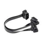 Auto si Moto - Reparatii si depanare - Sisteme de diagnoza - Prelungitor Cablu Techstar®, Adaptor Auto 2 in 1 la OBD2 16 Pin, 30cm - Infinity.ro