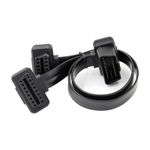 Auto si Moto - Reparatii si depanare - Sisteme de diagnoza - Prelungitor Cablu Techstar®, Adaptor Auto 2 in 1 la OBD2 16 Pin, 30cm - Infinity.ro