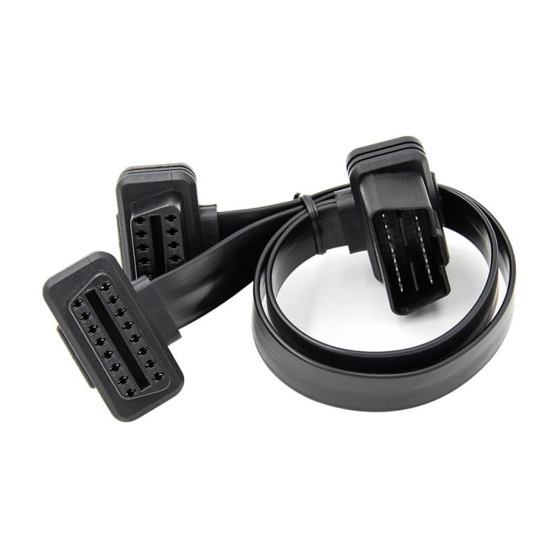 Auto si Moto - Reparatii si depanare - Sisteme de diagnoza - Prelungitor Cablu Techstar®, Adaptor Auto 2 in 1 la OBD2 16 Pin, 30cm - Infinity.ro