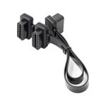 Auto si Moto - Reparatii si depanare - Sisteme de diagnoza - Prelungitor Cablu Techstar®, Adaptor Auto 2 in 1 la OBD2 16 Pin, 30cm - Infinity.ro