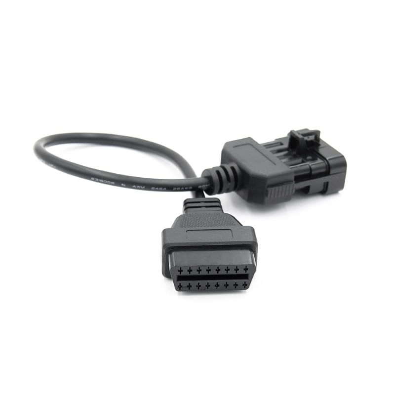 Auto si Moto - Reparatii si depanare - Sisteme de diagnoza - Cablu adaptor Auto Techstar®, Opel / Vauxhall, 10 Pin la OBD2 16 Pin - Infinity.ro