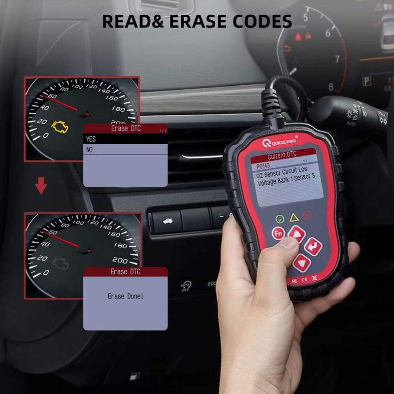 Auto si Moto - Reparatii si depanare - Sisteme de diagnoza - Tester Auto Profesional OBD2 QUICKLYNKS T41, cu Cititor Coduri de Eroare, Diagnoza Motor si Scanare Completa - Infinity.ro
