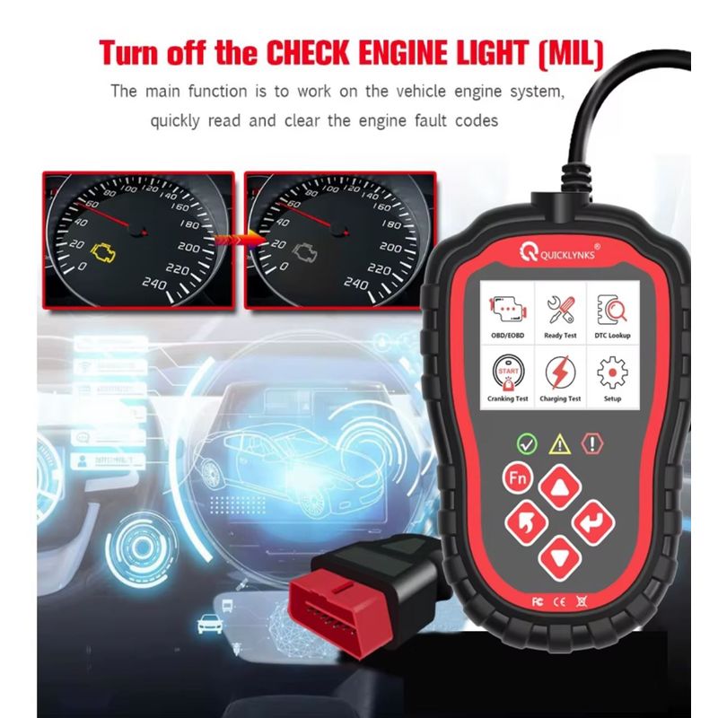 Auto si Moto - Reparatii si depanare - Sisteme de diagnoza - Tester Auto Profesional OBD2 QUICKLYNKS T41, cu Cititor Coduri de Eroare, Diagnoza Motor si Scanare Completa - Infinity.ro