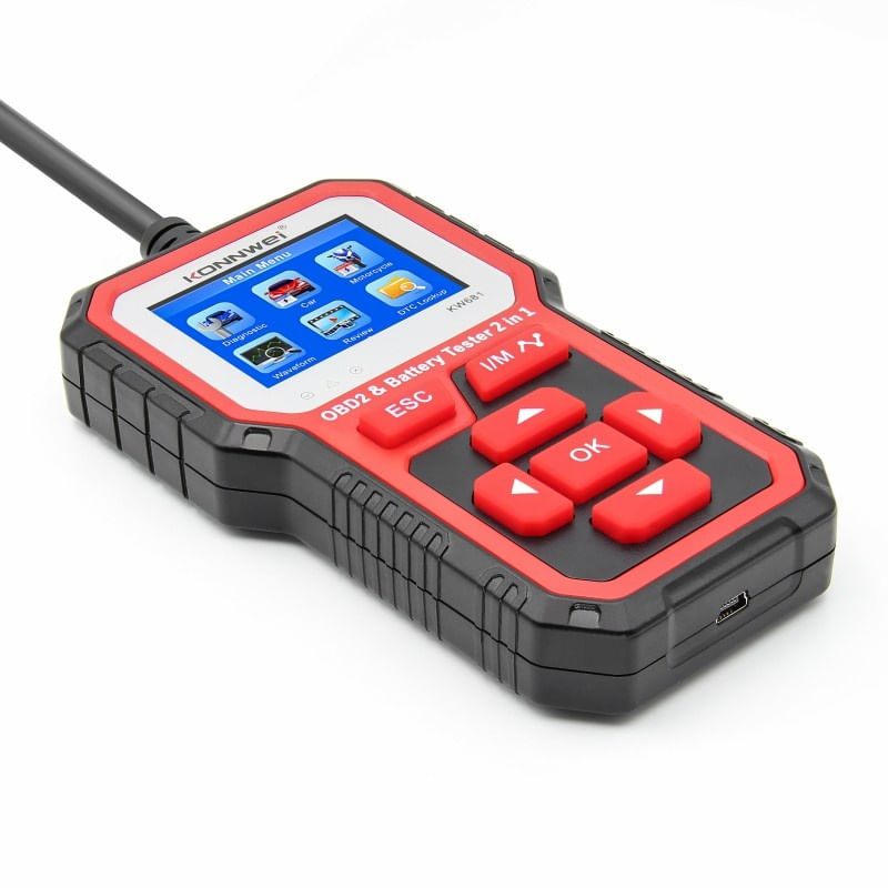 Auto si Moto - Reparatii si depanare - Sisteme de diagnoza - Diagnoza si Tester Baterie Auto 2in1 Konnwei KW681, 6V si 12V, Bluetooth 5.0 Testare Tensiune, Pornire la Rece - Infinity.ro