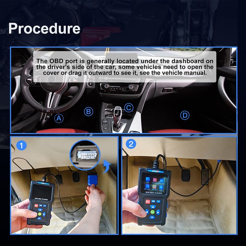 Carti si Birotica - Birotica - Articole administrative - Scanner OBD2 Universal JFIND JF700, Cititor de Coduri de Eroare ale Motorului, Instrument de Diagnosticare CAN pentru - Infinity.ro