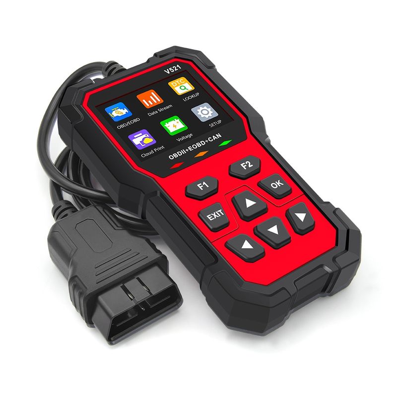 Auto si Moto - Reparatii si depanare - Sisteme de diagnoza - Tester Diagnoza Multimarca Techstar V521, Scanner OBD2 EOBD CAN, Citeste peste 4000 coduri eroare, ARM 32-bit Cortex-M - Infinity.ro