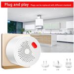 Casa si Gradina - Electrice - Smart Home - Centrale si module smart home - Detector de scurgeri de gaz inteligent Techstar®, Wi-Fi, Notificari in Aplicatiile Tuya si SmartLife, Alarma inclusa - Infinity.ro