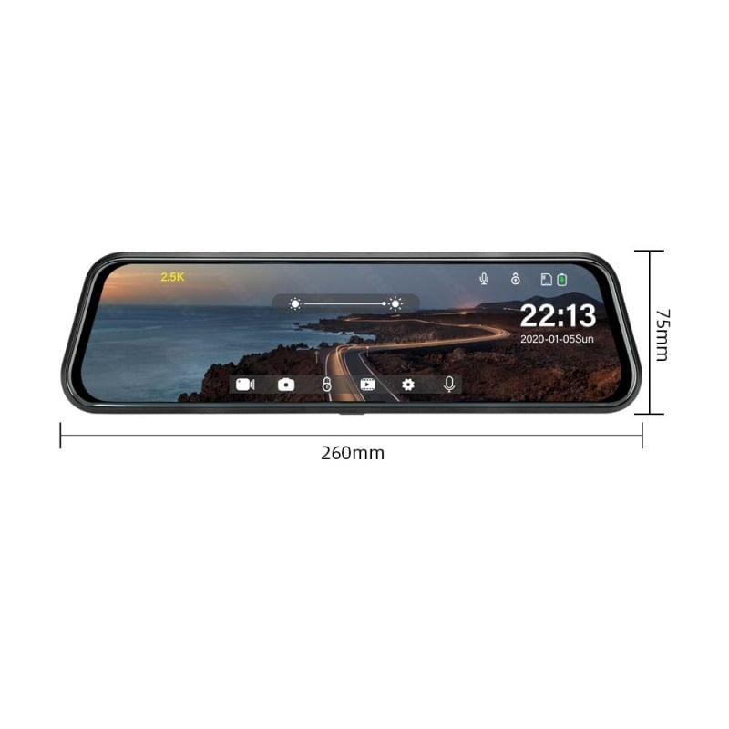 Auto si Moto - Electronice auto - Camere auto si DVR - Camera Tip Oglinda Techstar® Z78, Dubla, Night Vision, Inregistrare Ciclica, Camera Marsarier, Rezolutie Full HD - Infinity.ro