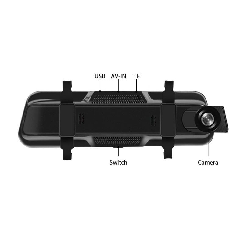 Auto si Moto - Electronice auto - Camere auto si DVR - Camera Tip Oglinda Techstar® Z78, Dubla, Night Vision, Inregistrare Ciclica, Camera Marsarier, Rezolutie Full HD - Infinity.ro