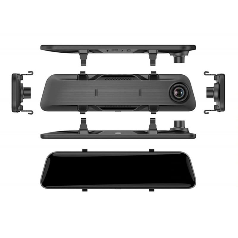 Auto si Moto - Electronice auto - Camere auto si DVR - Camera Auto Oglinda cu Touchscreen Techstar® D40, 10 inch, Inregistrare Duala Fata/Spate Marsarier, 1080P FullHD, Unghi - Infinity.ro