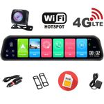 Auto si Moto - Electronice auto - Camere auto si DVR - Camera Auto Dubla Tip Oglinda Techstar® Z9 Plus, Android 8.1, 4G si WiFi, 9.66" IPS Touch Full HD, Hotspot, ADAS, GPS - Infinity.ro