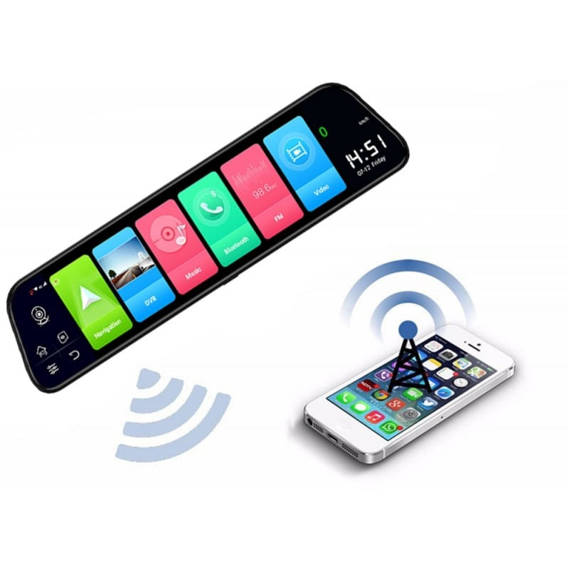 Auto si Moto - Electronice auto - Camere auto si DVR - Camera Auto Dubla Tip Oglinda Techstar® Z9 Plus, Android 8.1, 4G si WiFi, 9.66" IPS Touch Full HD, Hotspot, ADAS, GPS - Infinity.ro