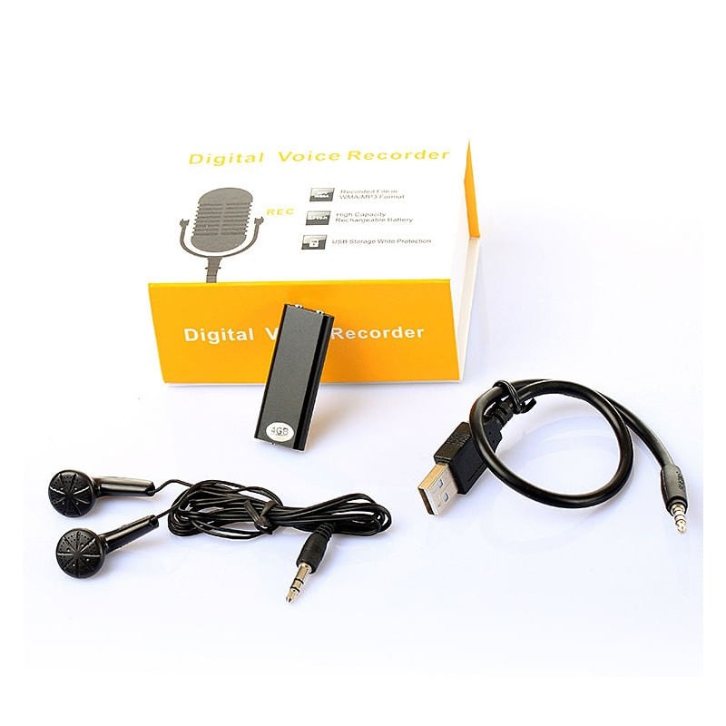 Laptop, Telefoane si Tablete - Wearables si gadgeturi - Gadgeturi - Dispozitive spionaj - MP3 Player Spion Techstar® Mini8, Memorie Interna 8GB, Microfon Integrat, Inregistrare Audio, Acumulator - Infinity.ro