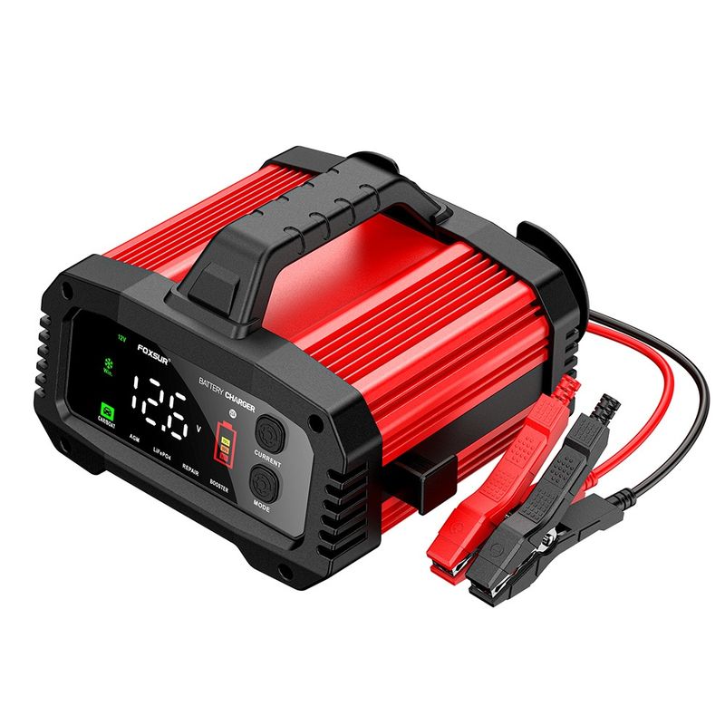 Auto si Moto - Reparatii si depanare - Redresoare - Redresor Incarcator Inteligent Baterii Auto Foxsur® FPT-250, compatibil AGM, GEL, EFB, LifFePO4, 25A, 12V/24V potrivit - Infinity.ro