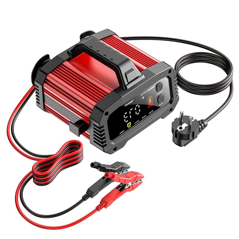 Auto si Moto - Reparatii si depanare - Redresoare - Redresor Incarcator Inteligent Baterii Auto Foxsur® FPT-250, compatibil AGM, GEL, EFB, LifFePO4, 25A, 12V/24V potrivit - Infinity.ro