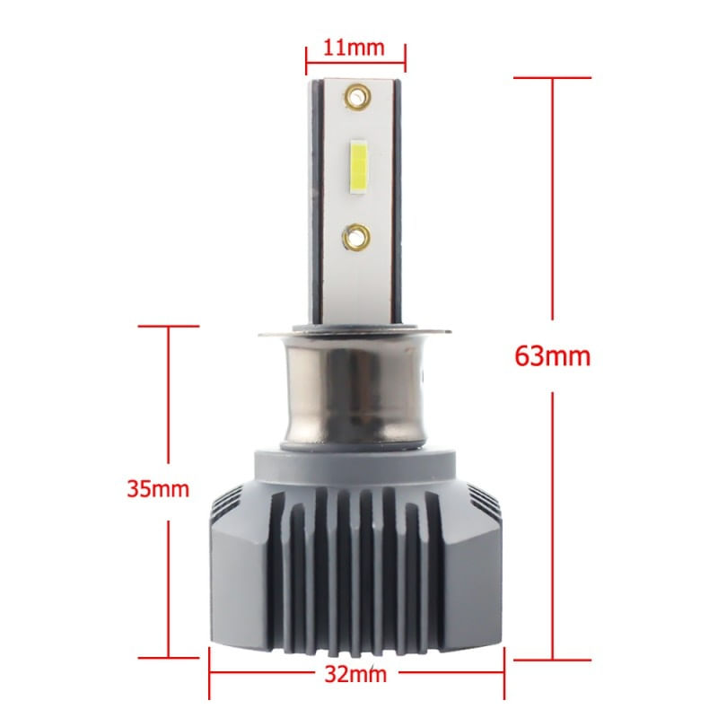 Auto si Moto - Electrice auto - Iluminare si semnalizare - Becuri auto - Set 2 LED-uri Auto Techstar® S1, H3, 40w, 4000 Lumeni, 6500K, AUTO, 12-24 Volti, CSP, Canbus, Radiator Aluminiu - Infinity.ro