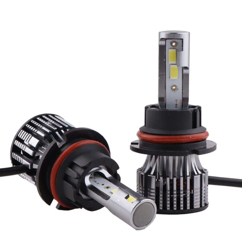 Auto si Moto - Electrice auto - Iluminare si semnalizare - Becuri auto - Set 2 LED-Uri Auto Techstar® V8, 9007, 120W, 12-24V, 15000 Lumeni, 6000K, Unghi Fascicul 360°, CSP 3570, Canbus - Infinity.ro