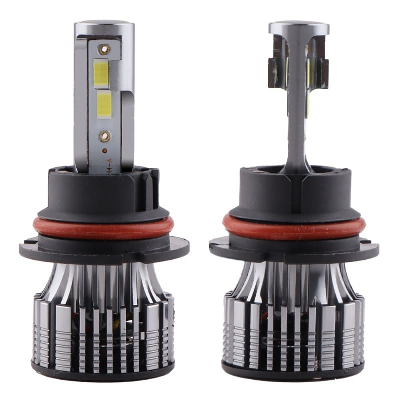 Auto si Moto - Electrice auto - Iluminare si semnalizare - Becuri auto - Set 2 LED-Uri Auto Techstar® V8, 9007, 120W, 12-24V, 15000 Lumeni, 6000K, Unghi Fascicul 360°, CSP 3570, Canbus - Infinity.ro