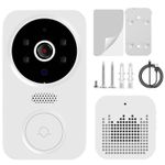 Casa si Gradina - Electrice - Accesorii electrice - Sonerii electrice - Sonerie inteligenta Techstar® M8 Tuya, 1080P, 2.4G WIFI , 800 mAh, DC5V/2A, Vizibilitate nocturna, IP 65, Alb - Infinity.ro