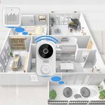 Casa si Gradina - Electrice - Accesorii electrice - Sonerii electrice - Sonerie inteligenta Techstar® M8 Tuya, 1080P, 2.4G WIFI , 800 mAh, DC5V/2A, Vizibilitate nocturna, IP 65, Alb - Infinity.ro