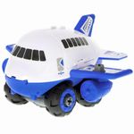 Jucarii, Copii si Bebe - Jucarii si jocuri - Seturi de constructie si cuburi - Seturi de constructie - Set constructie Avion Albastru, cu 4 Masinute, Accesorii si Surubelnita, SALAMANDRA KIDS® - Infinity.ro