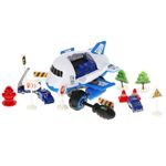 Jucarii, Copii si Bebe - Jucarii si jocuri - Seturi de constructie si cuburi - Seturi de constructie - Set constructie Avion Albastru, cu 4 Masinute, Accesorii si Surubelnita, SALAMANDRA KIDS® - Infinity.ro