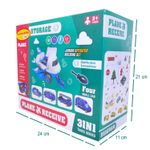 Jucarii, Copii si Bebe - Jucarii si jocuri - Seturi de constructie si cuburi - Seturi de constructie - Set constructie Avion Albastru, cu 4 Masinute, Accesorii si Surubelnita, SALAMANDRA KIDS® - Infinity.ro
