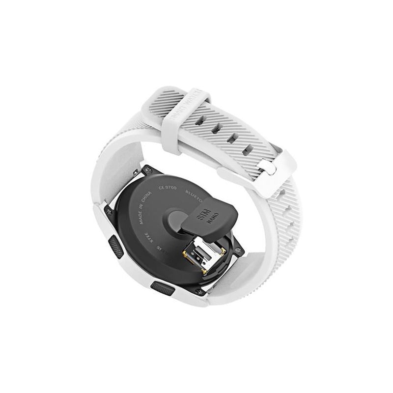 Laptop, Telefoane si Tablete - Wearables si gadgeturi - Wearables - Smartwatch-uri - Ceas Smartwatch Techstar® DT No.1 G8, MTK2502, Bluetooth 4.0, SIM, Notificari, Monitorizare Puls, Culoare Alb - Infinity.ro
