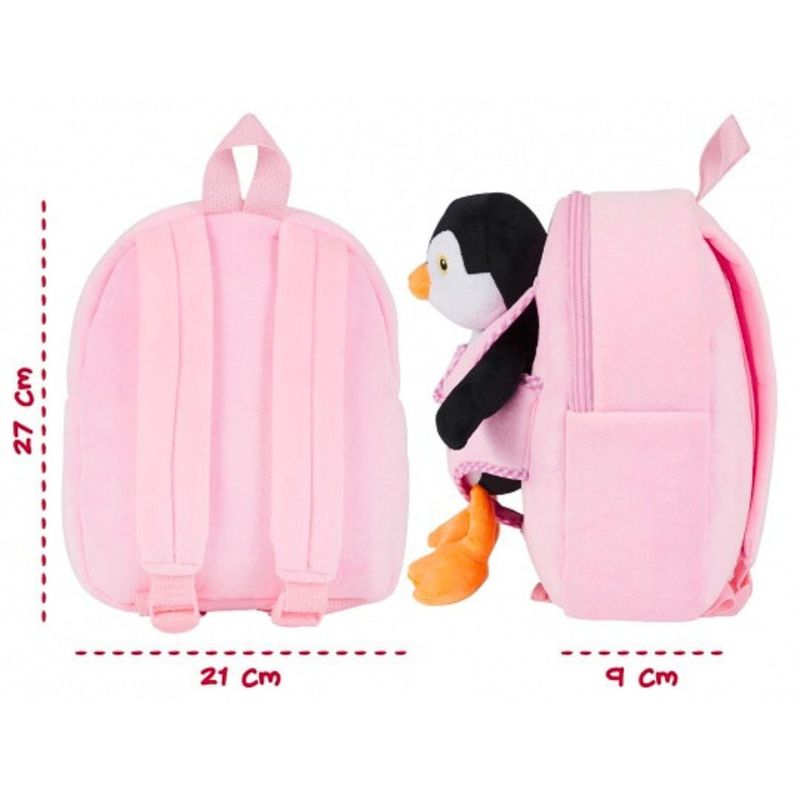 Carti si Birotica - Rechizite - Rucsacuri si genti scolare - Ghiozdan gradinita, Perletti, model Pinguinul Peggie, 27 cm, colectia Perletti Toys - Infinity.ro