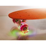 Sport si Outdoor - Role, trotinete si skateboard - Placi de rulat - Skateboard - Skateboard Penny Board pentru copii cu roti din cauciuc, iluminate LED, culoare Orange - Infinity.ro
