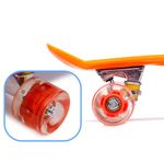 Sport si Outdoor - Role, trotinete si skateboard - Placi de rulat - Skateboard - Skateboard Penny Board pentru copii cu roti din cauciuc, iluminate LED, culoare Orange - Infinity.ro