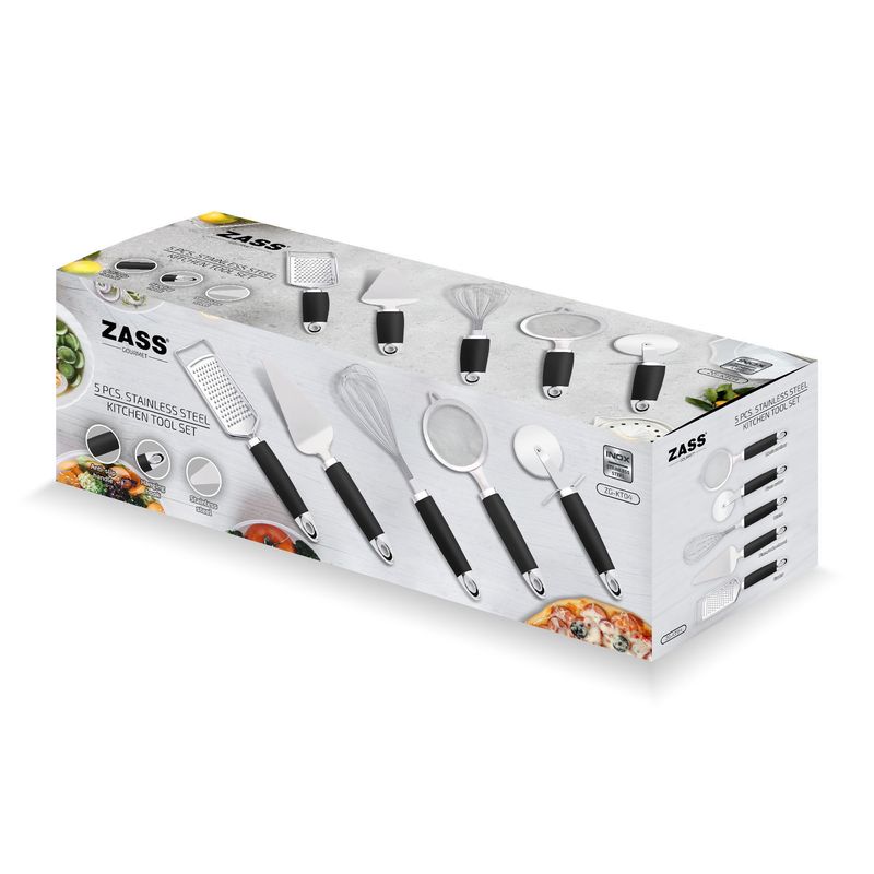 Casa si Gradina - Bucatarie si vesela - Ustensile bucatarie - Seturi ustensile de bucatarie - Set de unelte bucatarie, INOX (5 BUC.) ZASS GOURMET ZG-KT 04 - Infinity.ro