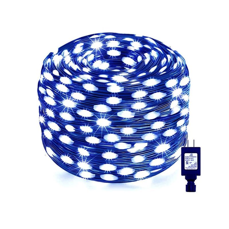 Casa si Gradina - Corpuri si surse de iluminat - Iluminat exterior - Instalatii luminoase exterior - Set 2 x Instalatie LED Liniara, pentru Craciun,  160 LED-uri, 20m, Exterior-Interior, IP44 - Infinity.ro