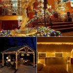 Casa si Gradina - Corpuri si surse de iluminat - Iluminat exterior - Instalatii luminoase exterior - Set 2 x Instalatie LED Liniara, pentru Craciun,  160 LED-uri, 20m, Exterior-Interior, IP44 - Infinity.ro