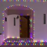 Casa si Gradina - Corpuri si surse de iluminat - Iluminat exterior - Instalatii luminoase exterior - Set 2 x Instalatie LED Liniara, pentru Craciun,  160 LED-uri, 20m, Exterior-Interior, IP44 - Infinity.ro