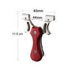 Sport si Outdoor - Accesorii si echipamente sportive - Sporturi de precizie - Set prastie cu laser si 100 bile metalice, 11.5 cm, boloboc, maner lemn, maro - Infinity.ro