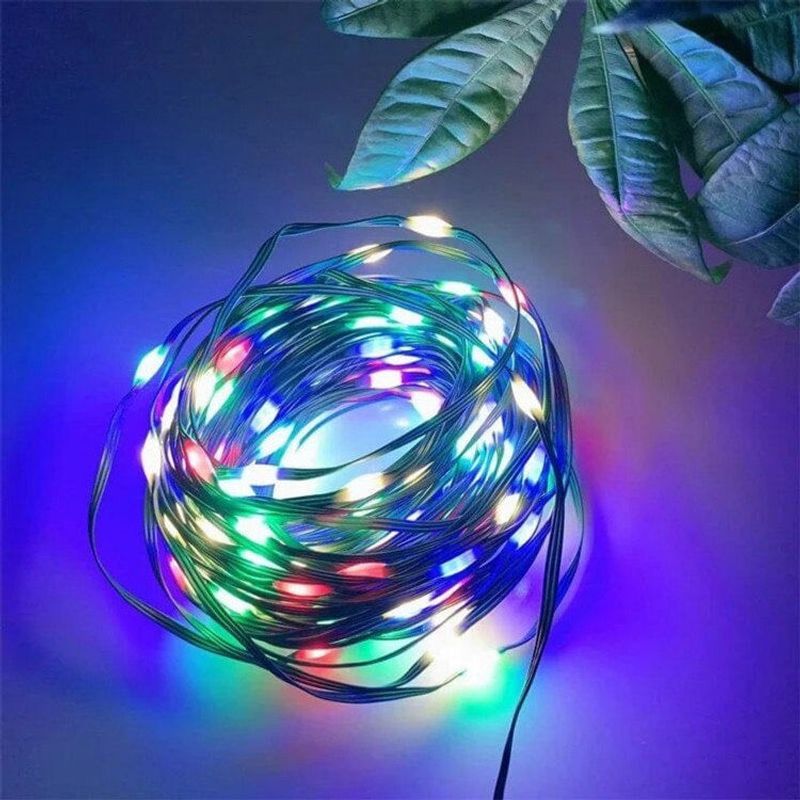 Casa si Gradina - Corpuri si surse de iluminat - Iluminat exterior - Instalatii luminoase exterior - Instalatie LED Liniara, pentru Craciun, 400 LED-uri, 50m, Exterior-Interior, IP44, Jocuri de Lumini, 4 Culori - Albastru - Infinity.ro