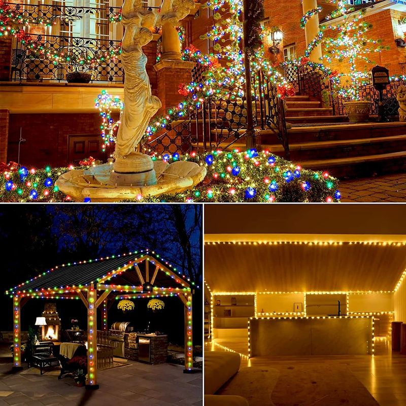 Casa si Gradina - Corpuri si surse de iluminat - Iluminat exterior - Instalatii luminoase exterior - Instalatie LED Liniara, pentru Craciun, 400 LED-uri, 50m, Exterior-Interior, IP44 - Infinity.ro