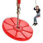 Jucarii, Copii si Bebe - Jucarii si jocuri - Jucarii de exterior - Leagane copii - Leagan pentru copii din plastic, Stabil si Usor, Franghie Inclusa, Rezistent 75kg, Rosu - Infinity.ro