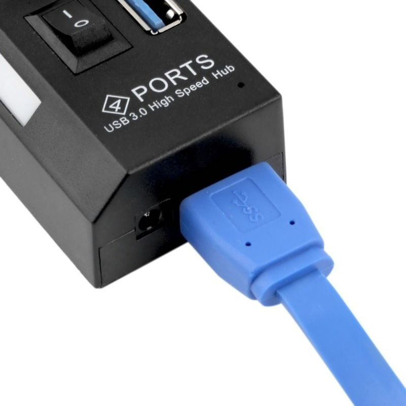 PC, gaming si accesorii - Retelistica - Hub-uri - USB Hub Techstar® HB4, 3.0 High Speed, 4 Port USB 3.0, Buton On/Off, Conexiune USB 3.0 de mare viteza, USB - Infinity.ro