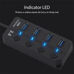 PC, gaming si accesorii - Retelistica - Hub-uri - Hub USB cu 4 porturi Techstar® HUBA0701, 1 x USB 3.0, 3 x USB 2.0, indicator LED pentru putere, comutator independent - Infinity.ro