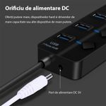 PC, gaming si accesorii - Retelistica - Hub-uri - Hub USB cu 7 porturi Techstar® HUBA2401, 7 x USB 2.0, indicator LED pentru putere, comutator independent, Negru - Infinity.ro