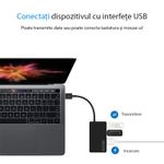PC, gaming si accesorii - Retelistica - Hub-uri - Hub USB cu 4 porturi Techstar® HUBA0402, 4 x USB 3.0, Transfer date de mare viteza 5Gbps, Negru - Infinity.ro