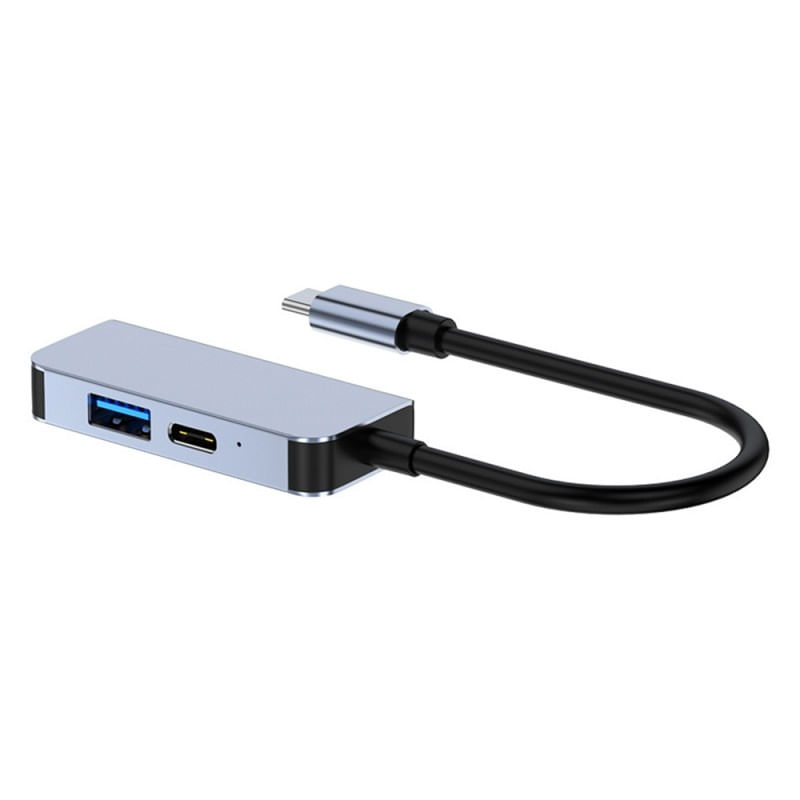 TV, Audio-Video si Foto - Accesorii TV si audio - Cabluri si adaptoare audio - Adaptor multifunctional 3 in 1 USB-C la HDMI Techstar® CYC3IN1, HDMI 4K, 1 x USB 3.0, Compatibil MacBook Air si MacBook - Infinity.ro