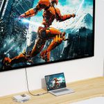 TV, Audio-Video si Foto - Accesorii TV si audio - Cabluri si adaptoare audio - Adaptor multifunctional 3 in 1 USB-C la HDMI Techstar® CYC3IN1, HDMI 4K, 1 x USB 3.0, Compatibil MacBook Air si MacBook - Infinity.ro