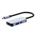 TV, Audio-Video si Foto - Accesorii TV si audio - Cabluri si adaptoare audio - Adaptor multifunctional 3 in 1 USB-C la HDMI Techstar® CYC3IN1, HDMI 4K, 1 x USB 3.0, Compatibil MacBook Air si MacBook - Infinity.ro