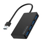 PC, gaming si accesorii - Retelistica - Hub-uri - Hub USB cu 4 porturi Techstar® HUBA0401, 1 x USB 3.0, 3 x USB 2.0, Transfer date de mare viteza 5Gbps, Negru - Infinity.ro